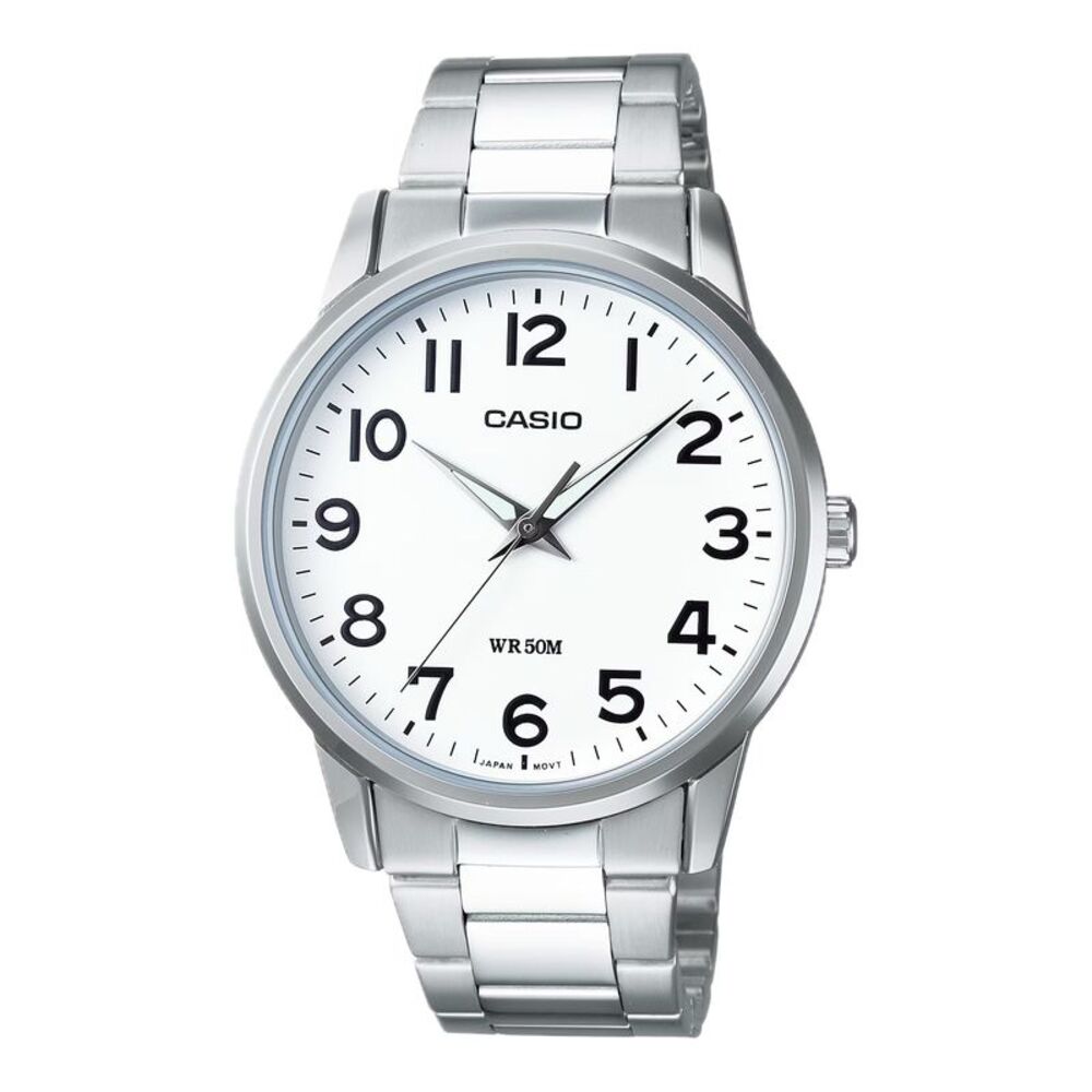 Casio Women’s Silver Stainless Steel Bracelet Watch – LTP-1303D-7BV
